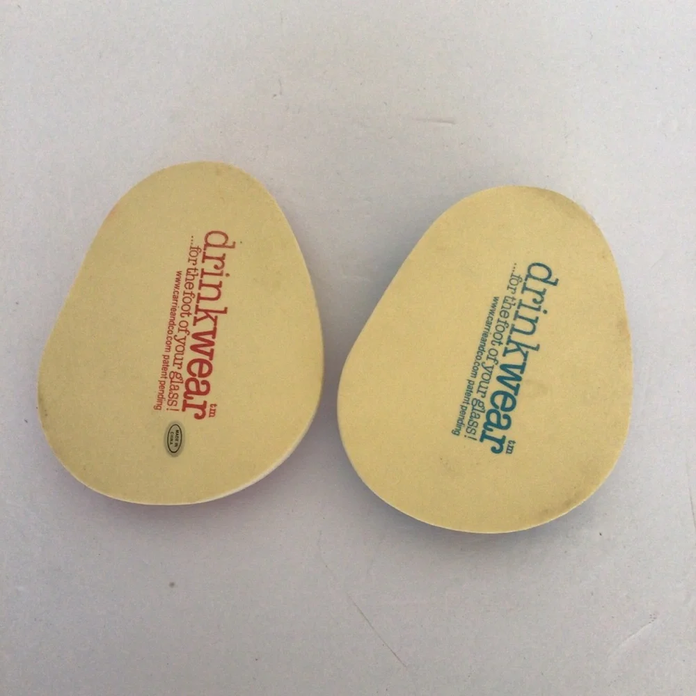 WINE GLASS COASTERS SET OF TWO